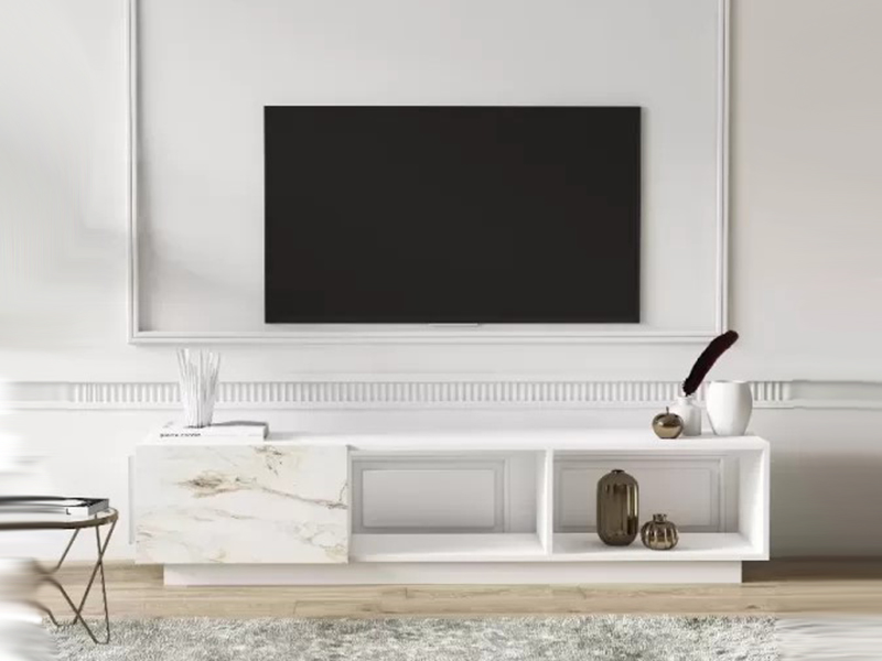 tv komoda lepando belo visoki sjaj mermer 2