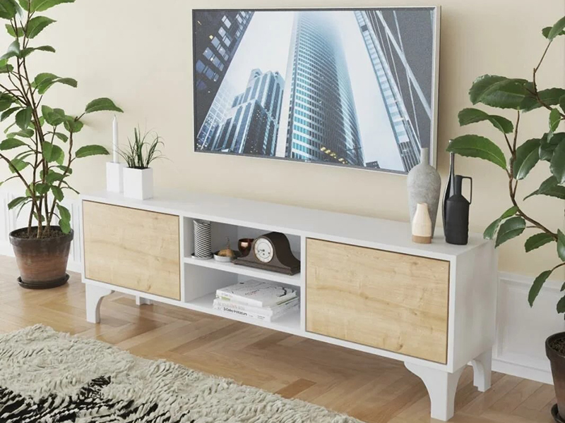 tv komoda belo hrast 1a