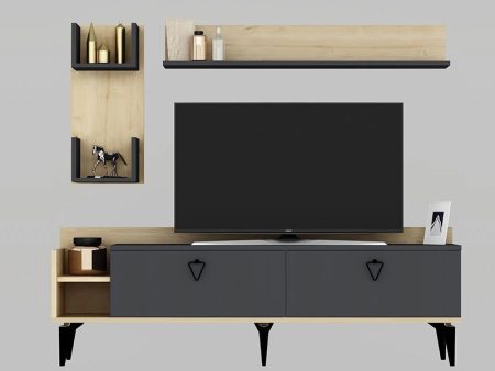 tv komoda safir hrast antracit 4a