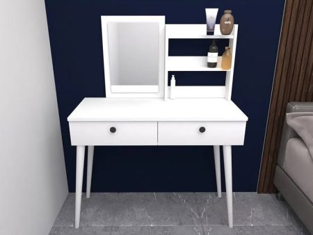 sto za sminkanje dve fioke belo 1a