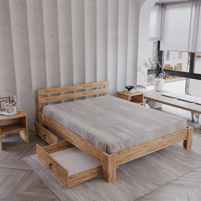 LATTO ATLANTIC MDF COT sa 2 fioke | Pojedinačni i dvostruki krevet kompatibilan, jednostavna instalacija